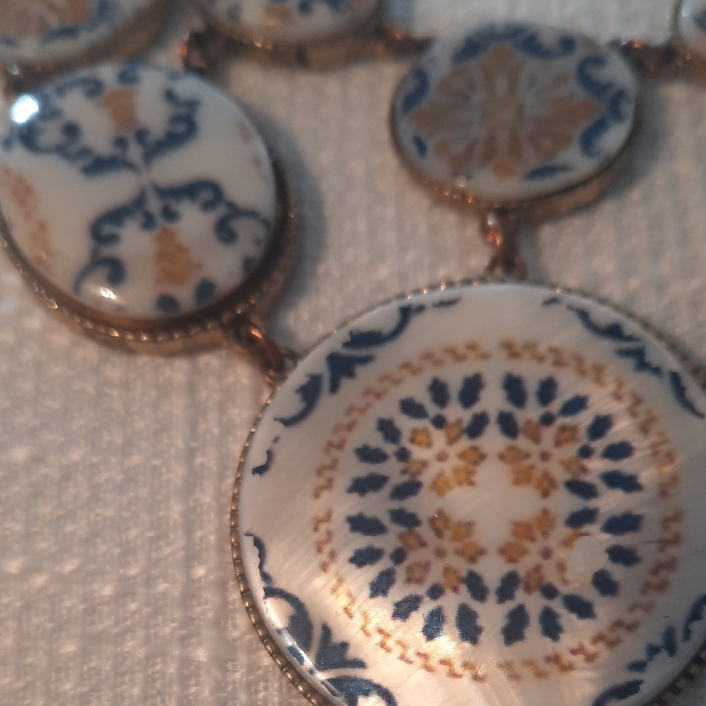 Ruby Rd. Gold and Blue Necklace Set - Picture 4 of 5